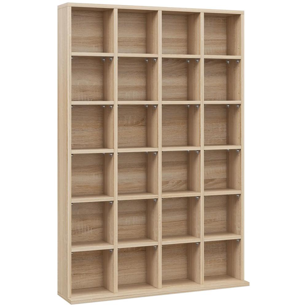 HOMCOM CD Storage Unit with Adjustable Shelves, Suitable for up to 456 CDs, 89 x 130.5 cm