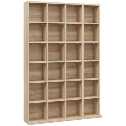 HOMCOM CD Storage Unit with Adjustable Shelves, Suitable for up to 456 CDs, 89 x 130.5 cm