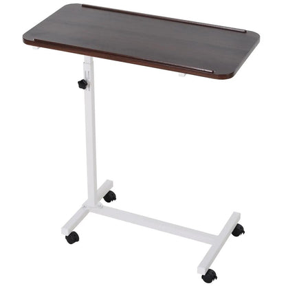 HOMCOM Height Adjustable Over Bed Table with Wheels, C Shaped Laptop Desk, Portable Hospital Bed Table for Living Room, Bedroom Additional View 12