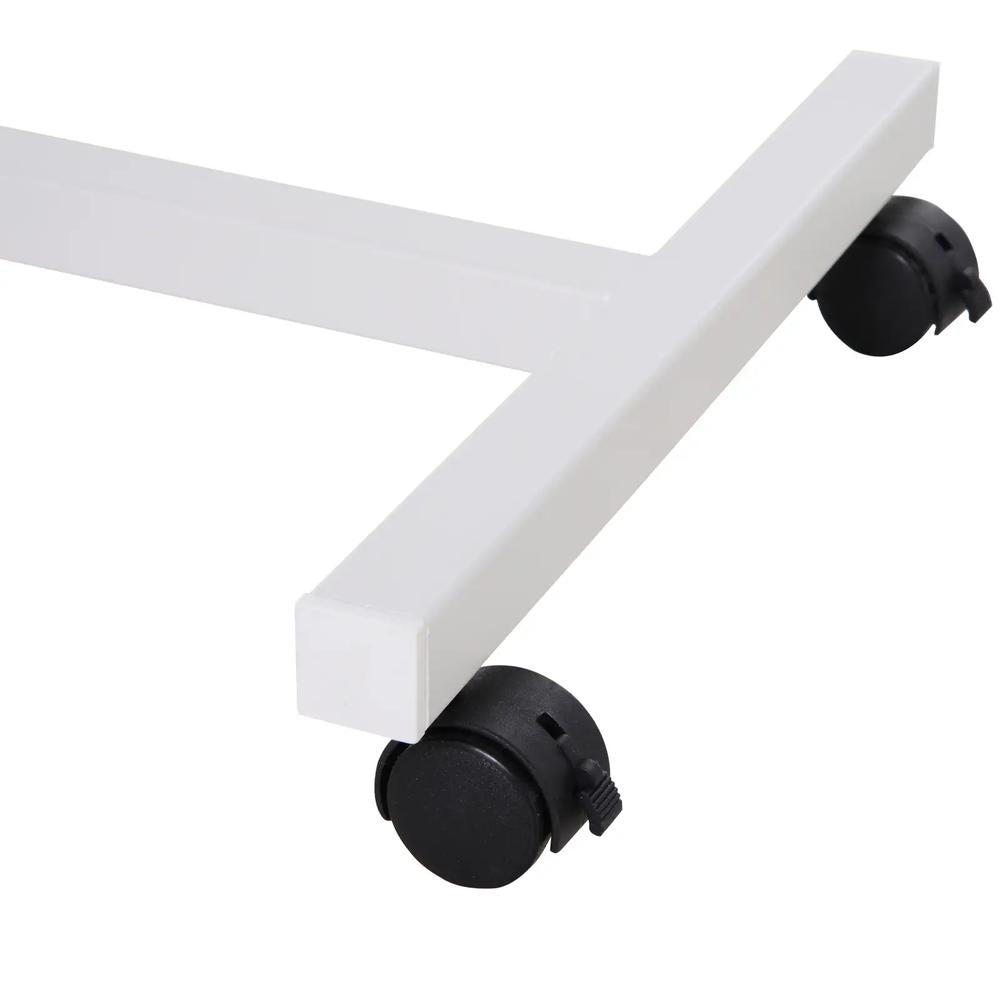 HOMCOM Height Adjustable Over Bed Table with Wheels, C Shaped Laptop Desk, Portable Hospital Bed Table for Living Room, Bedroom Additional View 18