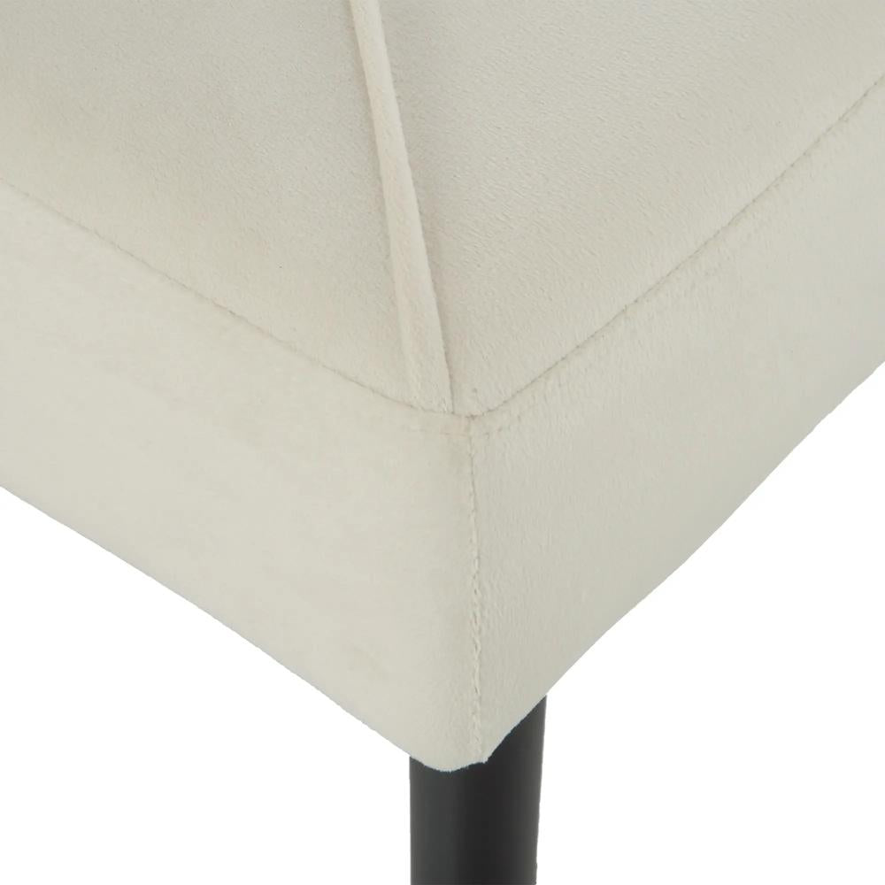 HOMCOM Upholstered Hallway Bench, End of Bed Bench with X-Shape Design and Steel Legs, Cream Additional View 11