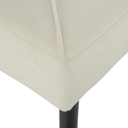 HOMCOM Upholstered Hallway Bench, End of Bed Bench with X-Shape Design and Steel Legs, Cream Additional View 11