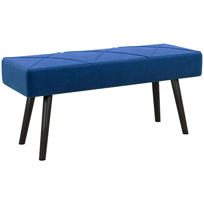 HOMCOM End of Bed Bench with X-Shape Design and Steel Legs, Upholstered Hallway Bench for Bedroom Additional View 11