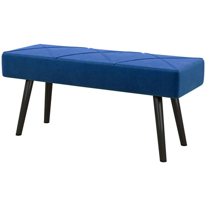 HOMCOM End of Bed Bench with X-Shape Design and Steel Legs, Upholstered Hallway Bench for Bedroom Additional View 21
