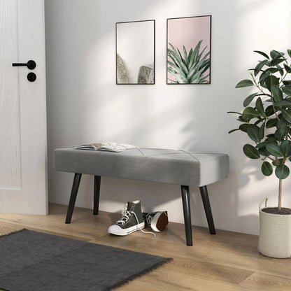 HOMCOM End of Bed Bench with X-Shape Design and Steel Legs, Upholstered Hallway Bench for Bedroom Additional View 32