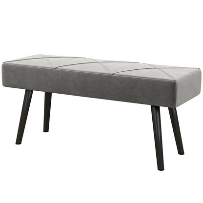 HOMCOM End of Bed Bench with X-Shape Design and Steel Legs, Upholstered Hallway Bench for Bedroom Additional View 33