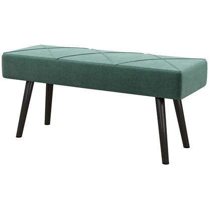 HOMCOM End of Bed Bench with X-Shape Design and Steel Legs, Upholstered Hallway Bench for Bedroom Additional View 10