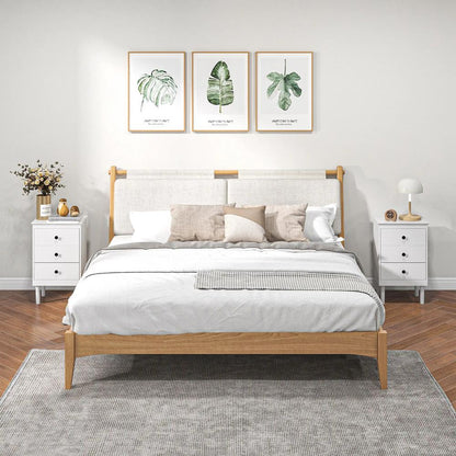 HOMCOM Set of Two Three-Drawer Bedside Tables - White Additional View 10