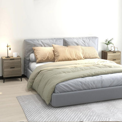 HOMCOM Set of Two Wood Effect Bedside Tables Additional View 2