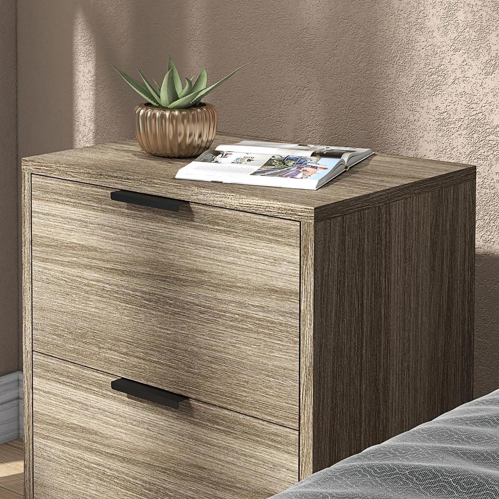 HOMCOM Set of Two Wood Effect Bedside Tables Additional View 8