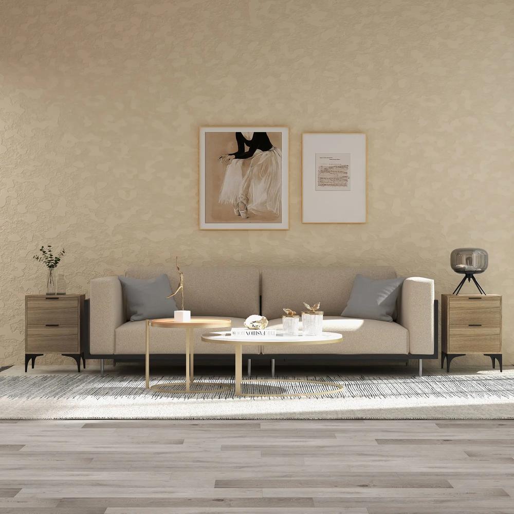 HOMCOM Set of Two Wood Effect Bedside Tables Additional View 10