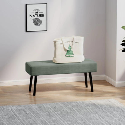 HOMCOM End of Bed Bench, Corduroy Bedroom Bench with Thick Padding and Steel Legs, Tufted Window Seat for Entryway, Living Room Additional View 23