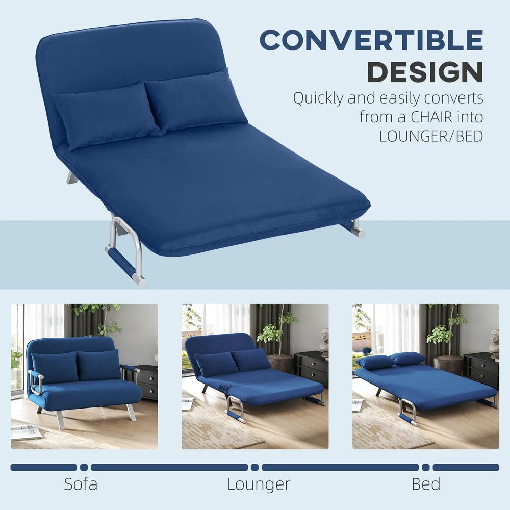 HOMCOM Two-Seater Click-Clack Sofa Bed Additional View 15