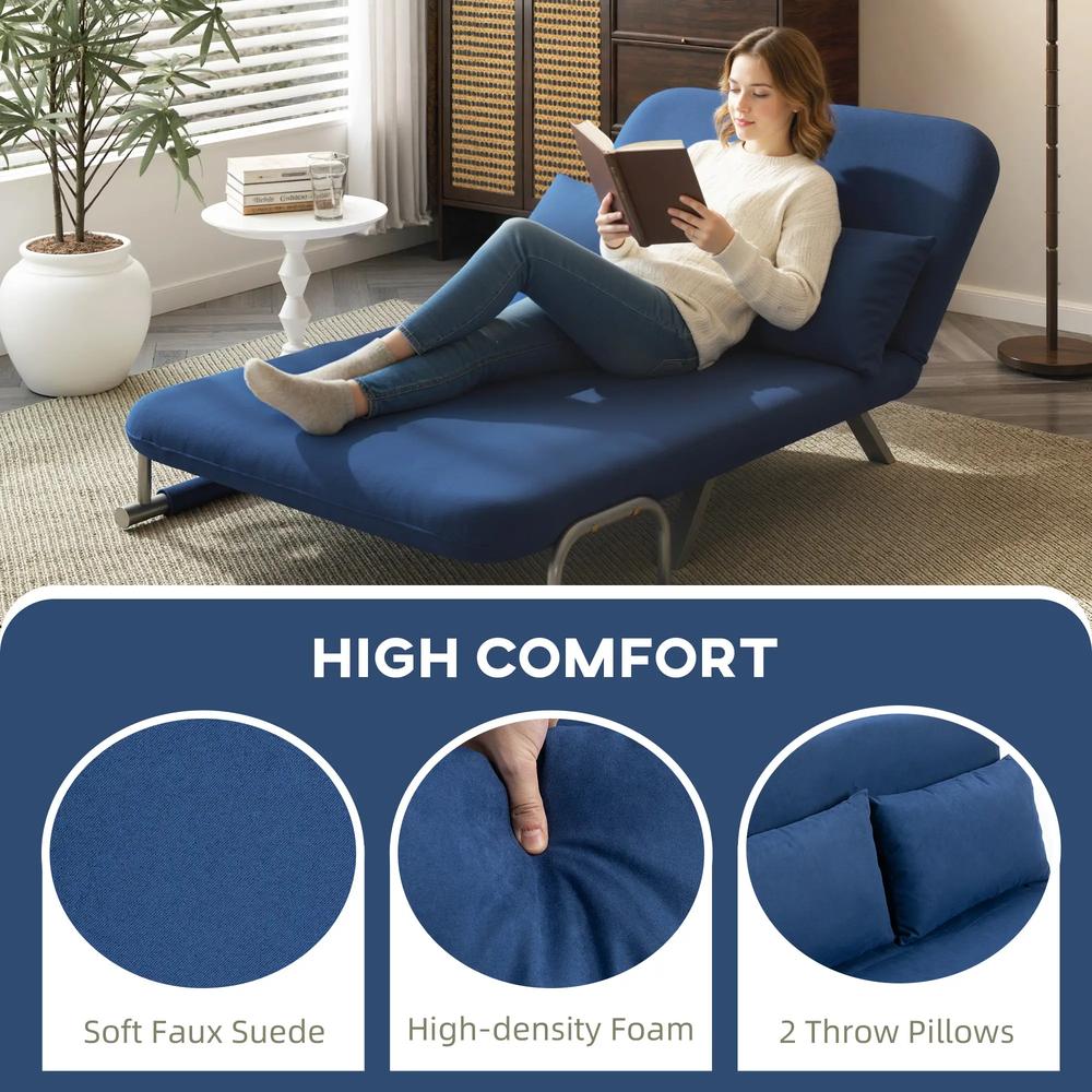 HOMCOM Two-Seater Click-Clack Sofa Bed Additional View 17