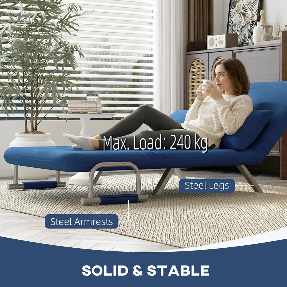HOMCOM Two-Seater Click-Clack Sofa Bed Additional View 18