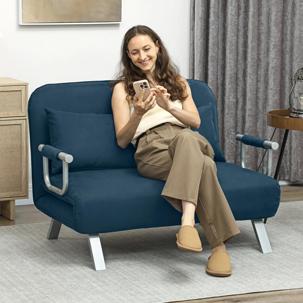HOMCOM Two-Seater Click-Clack Sofa Bed Additional View 24