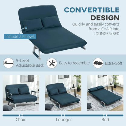 HOMCOM Two-Seater Click-Clack Sofa Bed Additional View 26