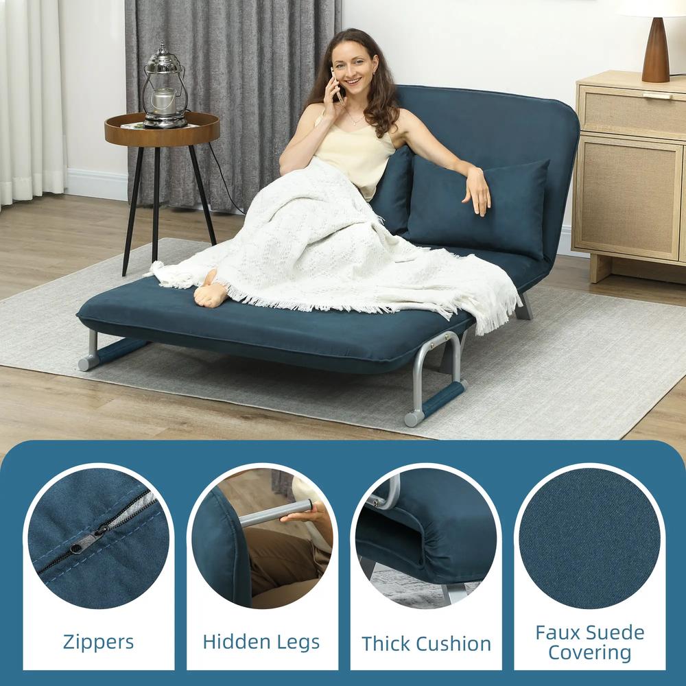 HOMCOM Two-Seater Click-Clack Sofa Bed Additional View 28