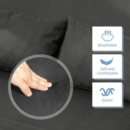 HOMCOM Two-Seater Click-Clack Sofa Bed Additional View 7