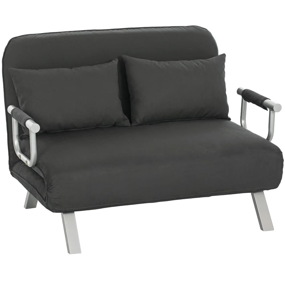 HOMCOM Two-Seater Click-Clack Sofa Bed