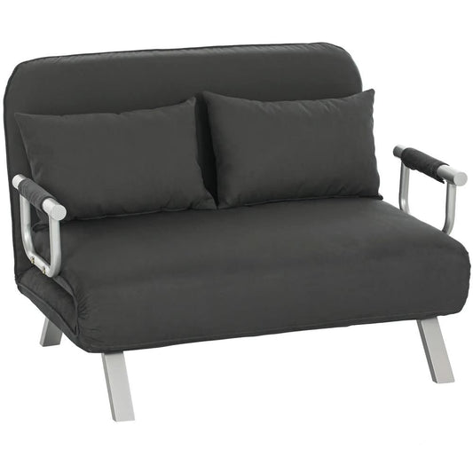 HOMCOM Two-Seater Click-Clack Sofa Bed