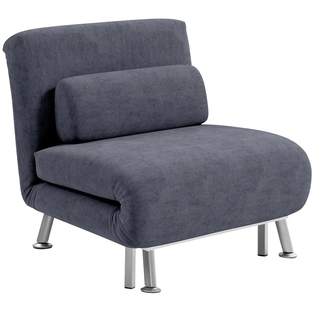 HOMCOM Single Velvet-Feel Sleeper Chair Additional View 12