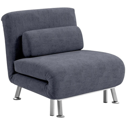HOMCOM Single Velvet-Feel Sleeper Chair Additional View 12