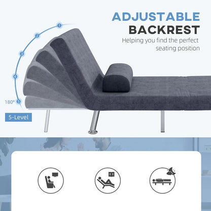 HOMCOM Single Velvet-Feel Sleeper Chair Additional View 16