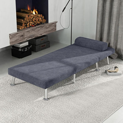 HOMCOM Single Velvet-Feel Sleeper Chair Additional View 19
