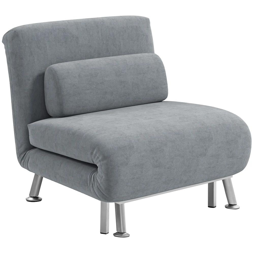 HOMCOM Single Velvet-Feel Sleeper Chair Additional View 23