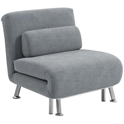 HOMCOM Single Velvet-Feel Sleeper Chair Additional View 23