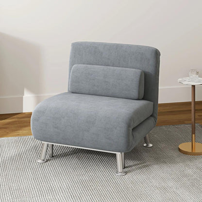 HOMCOM Single Velvet-Feel Sleeper Chair Additional View 24