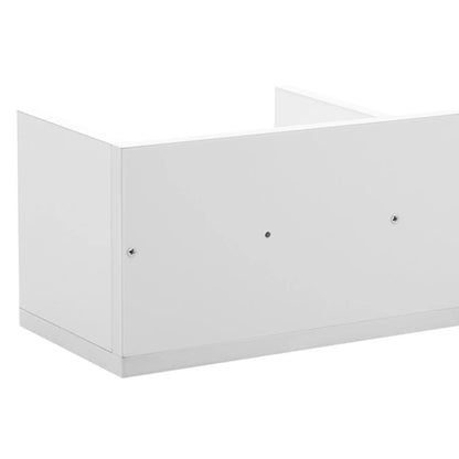 HOMCOM Wall Mount 84 CD / 56 DVD/Blu-ray/ Media Storage Rack 4 Cubes Wooden Shelf Organizer Unit Bookcase Display (White) Additional View 8