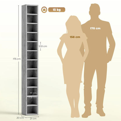 HOMCOM 204 CD Tall Narrow Media Storage Tower Additional View 14