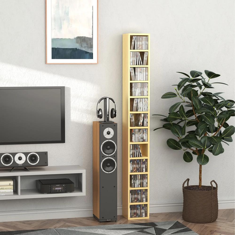 HOMCOM 204 CD Tall Narrow Media Storage Tower Additional View 24