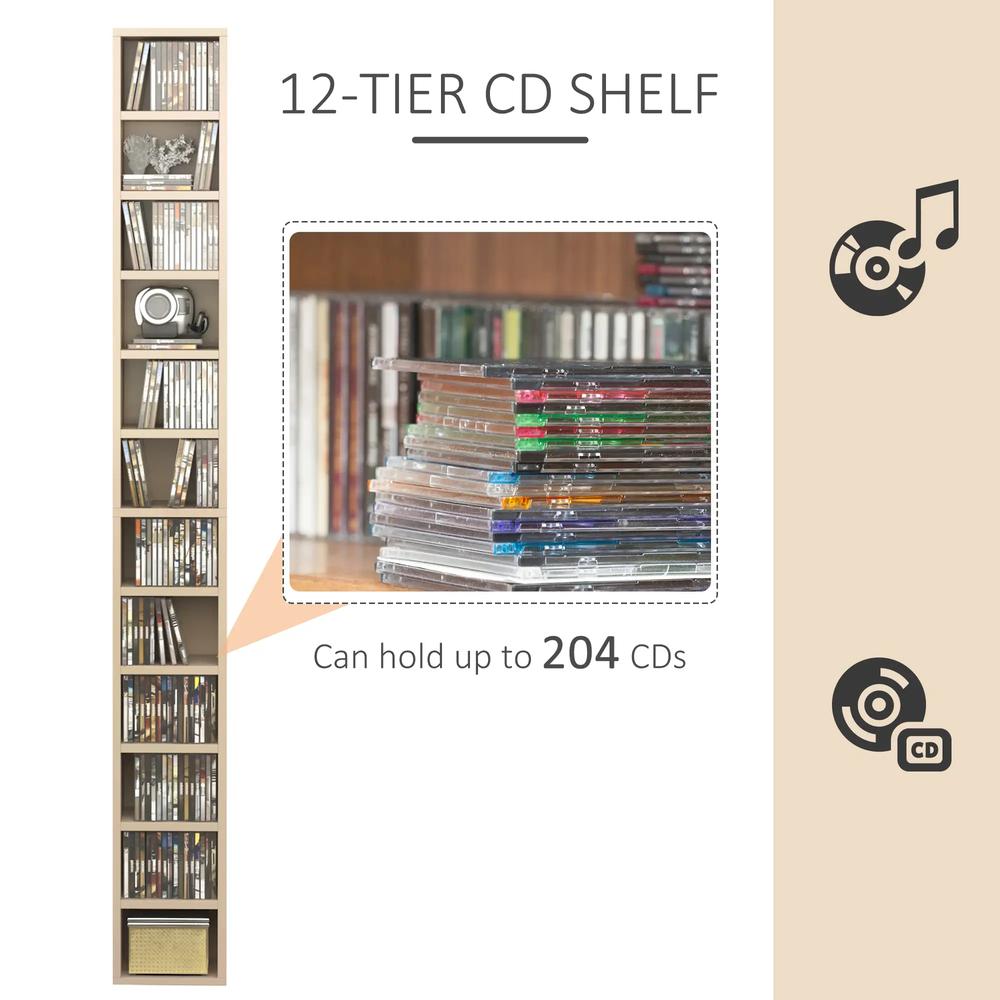 HOMCOM 204 CD Tall Narrow Media Storage Tower Additional View 26
