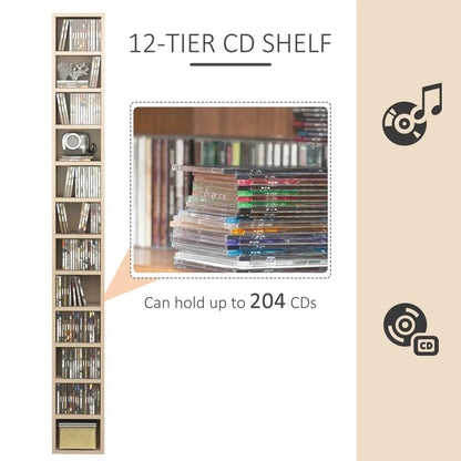HOMCOM 204 CD Tall Narrow Media Storage Tower Additional View 26