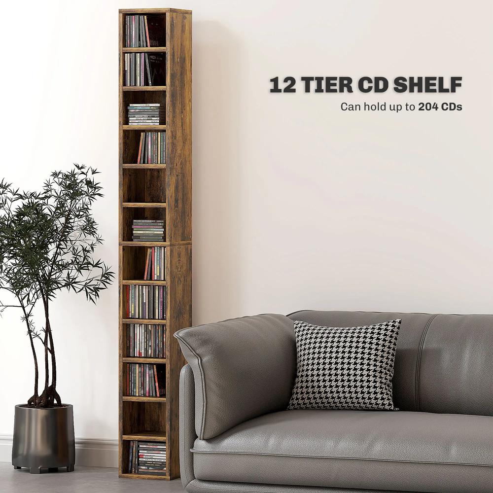 HOMCOM 204 CD Tall Narrow Media Storage Tower Additional View 36