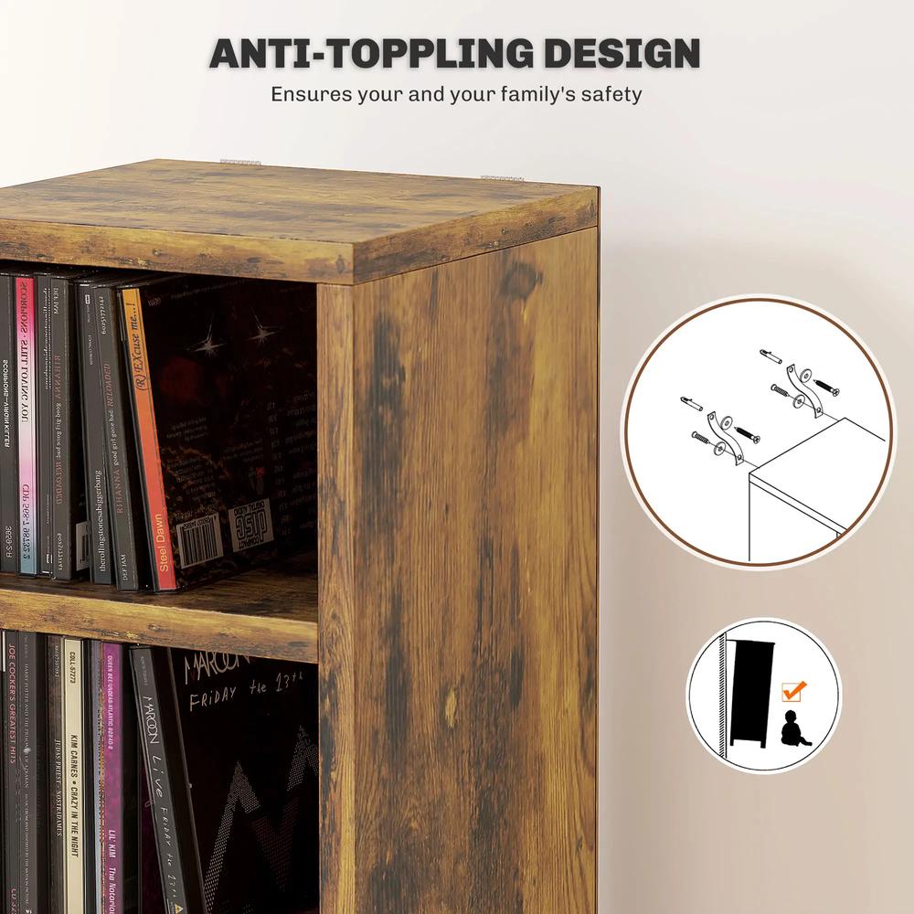 HOMCOM 204 CD Tall Narrow Media Storage Tower Additional View 38