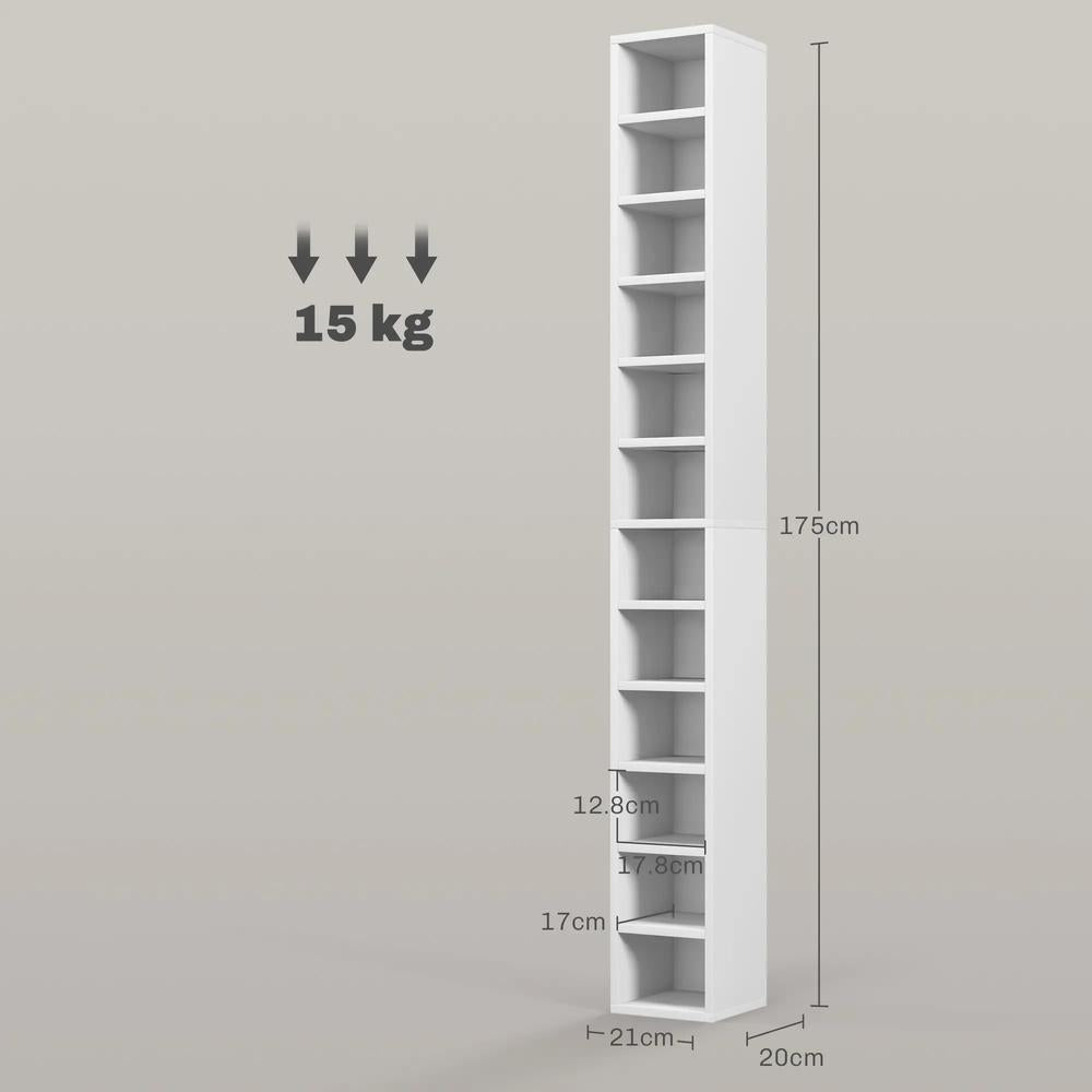 HOMCOM 204 CD Tall Narrow Media Storage Tower Additional View 45