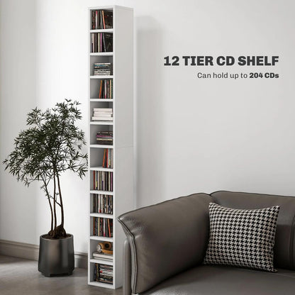 HOMCOM 204 CD Tall Narrow Media Storage Tower Additional View 46