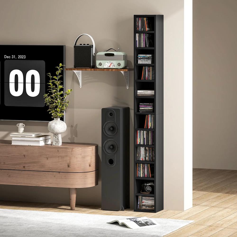 HOMCOM 204 CD Tall Narrow Media Storage Tower Additional View 9