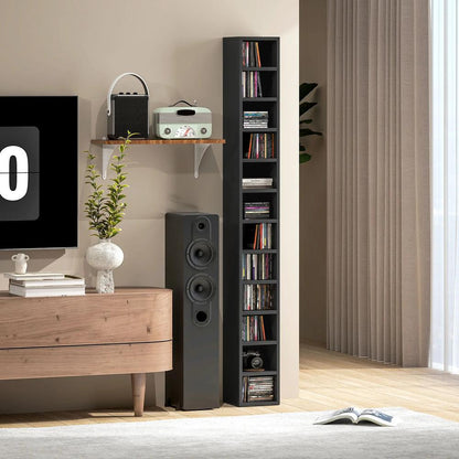 HOMCOM 204 CD Tall Narrow Media Storage Tower Additional View 10