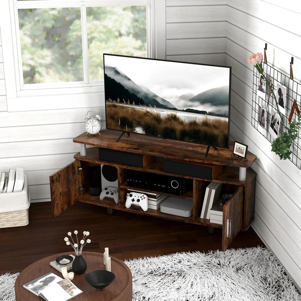 HOMCOM TV Unit Cabinet for TVs up to 55 Inches with Storage Shelves and Cupboard, Entertainment Centre for Living Room Additional View 11