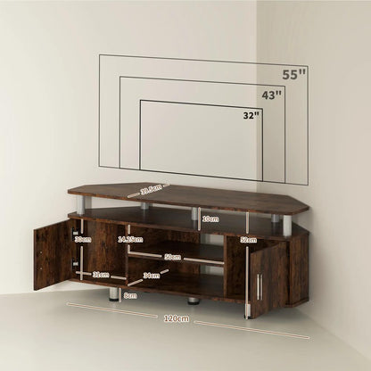HOMCOM TV Unit Cabinet for TVs up to 55 Inches with Storage Shelves and Cupboard, Entertainment Centre for Living Room Additional View 3