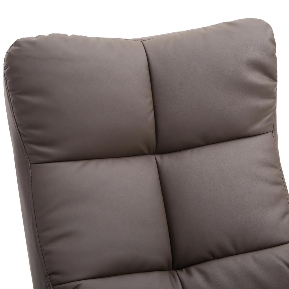 HOMCOM PU Leather Swivel Recliner Chair with Footstool, Wooden Base and Storage for Living Room Additional View 24