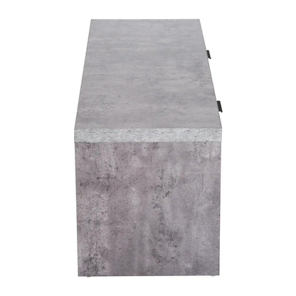 HOMCOM TV Stand for TV up to 55", 2 Doors TV Cabinet with Open Shelves, TV Unit TV Table for Living Room Bedroom Entertainment Room, 120L x 40W x 44H, Grey Additional View 9