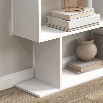 HOMCOM Bookcase, 6 Tier Shelf S Shaped Bookshelf, Storage Unit, Display Shelf for Living Room, Bedroom, Home Office, Plant Additional View 19