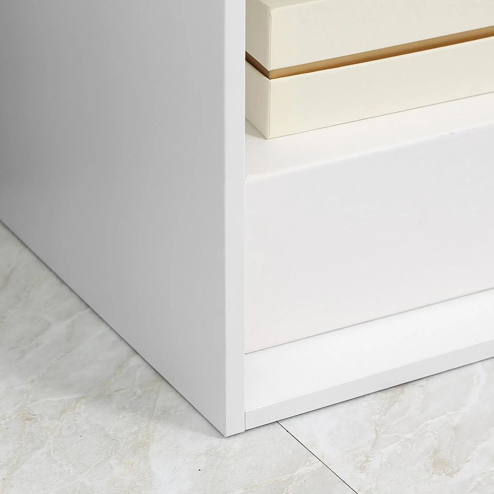 HOMCOM 3-tier Step 6 Cubes Storage Unit Particle Board Cabinet Bookcase Organiser Home Office Shelves - White Additional View 8