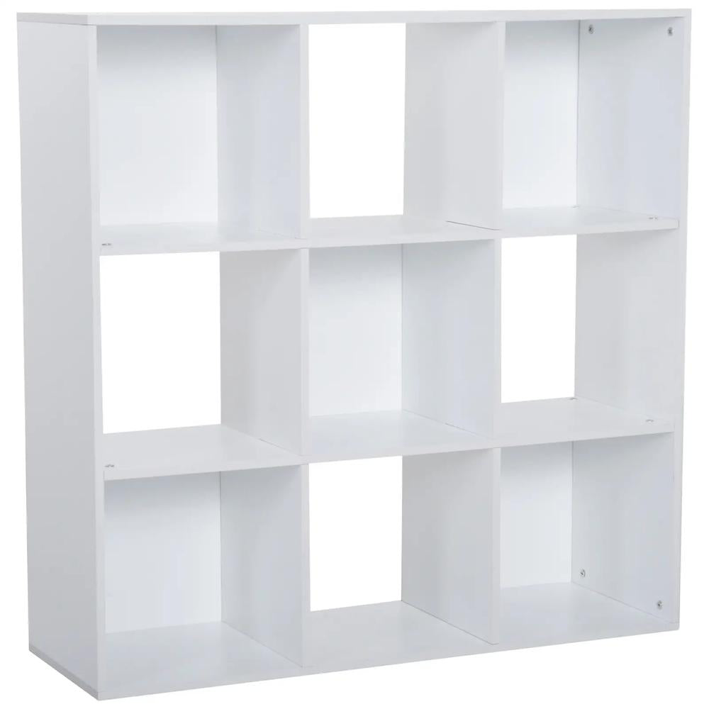 HOMCOM 3-tier 9 Cubes Storage Unit Particle Board Cupboard Bookcase Organiser Home Office Shelves Additional View 11
